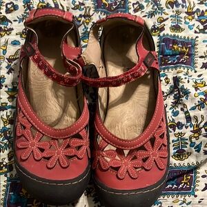 Red Floral Women's Shoes